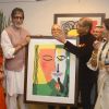 Amitabh Bachchan, Jaya Bachchan and Shobhaa De at Dilip De's art event