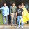Salman Khan with Salim Khan at snapped at Arpita's house for Rakhi Celebration with Family
