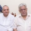 Om Puri and Manoj Joshi at CINTAA Meeting