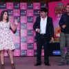 Sudesh Lahiri, Krushna Abhishek and Aditi Bhatia at Press meet of Comedy Nights Bachao