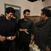 Arjun Kapoor and Aditya Roy Kapur at Ranbir Kapoor's birthday celebration on sets of Jagaa Jasoos