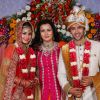 Poonam Dhillon : Poonam Dhillon at Karan Sharma and Tiaara Kar's wedding