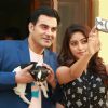 Arbaaz Khan Snapped with a pet dog