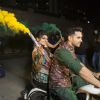 Actor Abhishek Bajaj makes a dashing bike entry during his sangeet ceremony