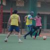 Ranbir, Dino and Jim indulge in a game of Football