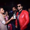 Ranveer Singh snapped giving an interview during screenings of Simmba at Gaiety Theatre, Bandra