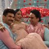 Kirti with Manish and Akhilesh at Baby Shower from Yeh Rishta Kya Kehlata Hai