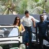 Madhuri Dixit, Ajay Devgn and Indra Kumar at the trailer launch of 'Total Dhamaal'