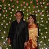 Mahesh Manjrekar and wife at Amit Thackeray's reception