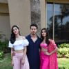 Ananya-Tiger-Tara pose for a picture at the song launch of SOTY2