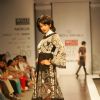 A model display the collection of Rina Dhaka at Lakme Fashion Week in Mumbai