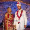 Rakhi Sawant with her fiance Elesh Parujanwala on grand finale of "Rakhi Ka Swayamvar"