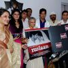 Delhi Cheif Minister Sheila Dikshit with Moushmi Chatterjee and her daughter Meghaa, at the music launch for the film "Ruslaan", in New Delhi on Tuesday