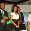 Union Minister for environment and forests bollywood actor Priyanka Chopra, DG,Teri and Dr R K Pachauri at a press-meet for the NDTV second wave of '''' Green Campaign'''' which includes the programme '''' Greenathon'''', in New Delhi on Tuesday