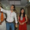 Tushar Kapoor and Prachi Desai seek blessings to promote "Life Partner" at Andheri