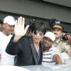 Bollywood superstar Shah Rukh Khan at Mumbai airport after he returned from the US