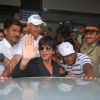 Bollywood superstar Shah Rukh Khan at Mumbai airport after he returned from the US