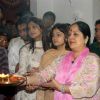 Raj Kundra, Shilpa Shetty and Shamita Shetty with her mother at Andheri Ka Raja Ganpati