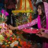 Bollywood actress Priyanka Chopra performing Ganesh pooja at "Andheri Ka Raja"