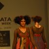 A model at the ramp display Satya Paul colloction during the Kolkata Fashion Week in Kolkata on 12th Sep 09
