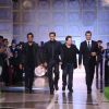 Bollywood actor Salman Khan with designers Rohit Gandhi and Rahul Khanna at their show at the Van Heusen India Mens Week, in New Delhi on Sunday