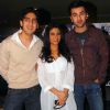 (From Left-Right) Film Director Ayan Mukherji, actress Konkona Sen & actor Ranbir Kapoor during the press conference of film "Wake Up Sid" at PVR Ambience Mall Gurgaon on 29 Sep 09