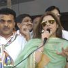 Bolywood actress Dimple Kapadia campaigns for Sanjay Nirupam at Borivli in Mumbai