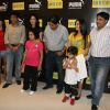 Mini Mathur, Aditi Govitrikar and Maria Goretti with kids at Puma Gina Gony wear launch at Oberoi Mall in Mumbai