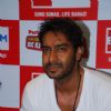 Bollywood Stars Ajay Devgan visit the Big Fm studio in Mumbai [Photo: IANS]