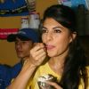 Bollywood actress Jacqueline Fernandez at the Baskin Robbins ice cream shop, in New Delhi on Saturday 10 oct 2009
