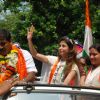 Urmila campaigns for Sachin Ahir in Worli [Photo: IANS]
