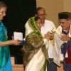 President Pratibha Devi Singh Patil presenting ''''Dadasaheb Phalke award 2007'''' to Manna Dey at Vigyan Bhawan, in New Delhi on Wednesday, also in photo I and B minister Ambika Soni