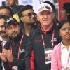 Former Australian cricket captain Allan Border and bollywood actor Rahul Bose at the Airtel Delhi Half Marathon, in New Delhi on Sunday ( Photo: IANS)