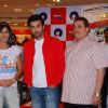 Katrina Kaif, Ranbir Kapoor and producer Ramesh Taurani promote their film "Ajab Prem ki Gazab Kahani" at Reliance Trends