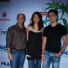 Bollywood actors Diana Hayden and Imran Khan posing for photographers in Mumbai