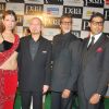 Bollywood actors Abhishek Bachchan and Amitabh Bachchan at the premiere of film "Paa"