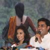 Bollywood actors Abhishek Bachchan and Vidya Balan at a press meet of "PAA" at Taj Land''s End