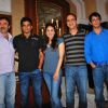 R Madhavan, Kareena Kapoor, Sharman Joshi and Vidhu Vinod Chopra at the press meet of 3 IDIOTS