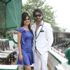 Mouni Roy with Gourav at Mid-Day race in Mahalxmi Race Course