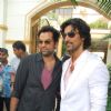 Abhay Deol and Kunal Kapoor at Kingfisher calendar launch in Napeansea Road, Mallya''s residence