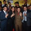 Sharman Joshi, Shahrukh Khan, Aamir Khan and Madhwan at 3 Idiots Press Meet at IMAX Wadala