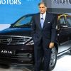 New Delhi,05 Jan 2010- Ratan Tata launching "ARIA'''' at the ''''10 th Auto Expo 2010'''', in New Delhi on Teusday