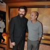 Bollywood actors Aditya Pancholi, and Anupam Kher at the music launch of "Striker" in Mumbai
