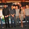 Bollywood actors Siddharth, Aditya Pancholi, and Anupam Kher at the music launch of "Striker" in Mumbai