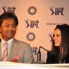 Lalit Modi and Preity Zinta at IPL Players Auction Media Meet at Trident, BKC, Mumbai