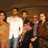Abhishek, Karan Johar and Y K Sapru with wife at CPAA Shaina NC show presented by Pidilite at Lalit Hotel
