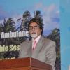 Bollywood Actor Amitabh Bachchan gestures during the handing over an ambulance to Bethany trust by State Bank of Travancore in Mumbai on Monday, 10 May 2010