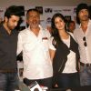 Bollywood actors Ranbir Kapoor, Katrina Kaif, Arjun Rampal and director Prakash Jha at the press conference for their film "RAJNEETI",in New Delhi on Thursday