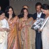 Lata Mangeshkar and Hema Malini at the launch of Gautam Rajadhyaksha''s book ''Chehere'' launch at JW Marriott