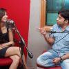 Sonam Kapoor with Aisha team with RJ Anurag Pandey of Fever FM at Andheri